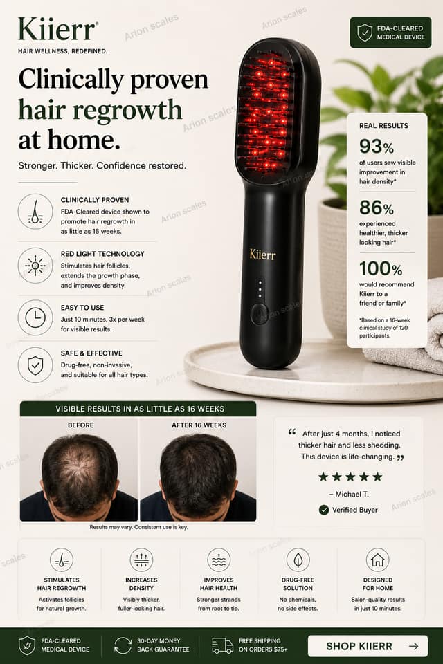 Example ad for a hair care device